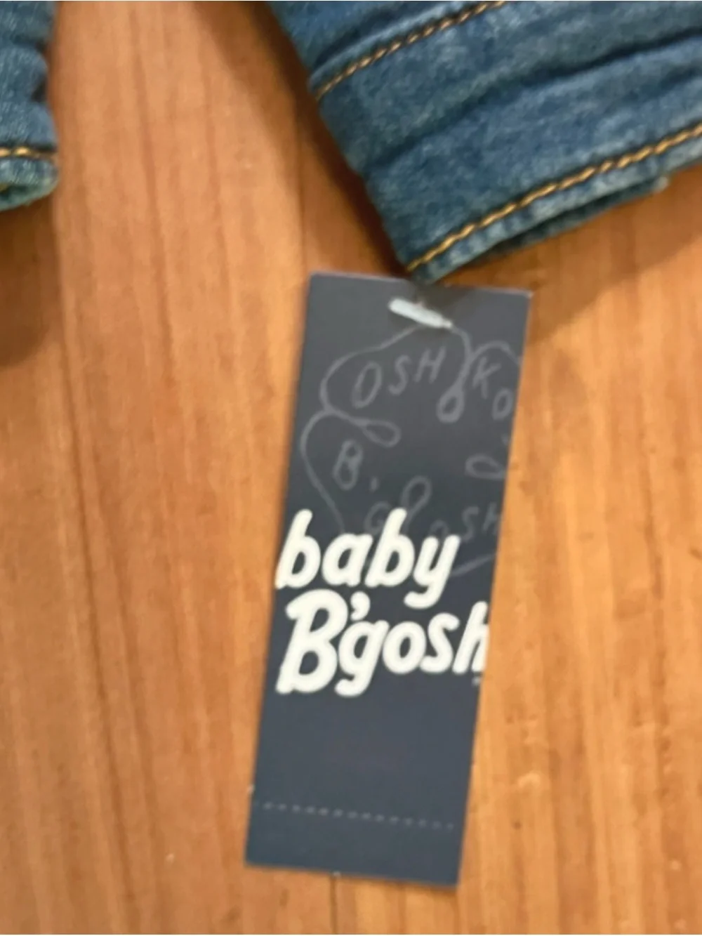 NWT OshKosh B'gosh Blue Denim Button Jacket Long Sleeve 24mo
